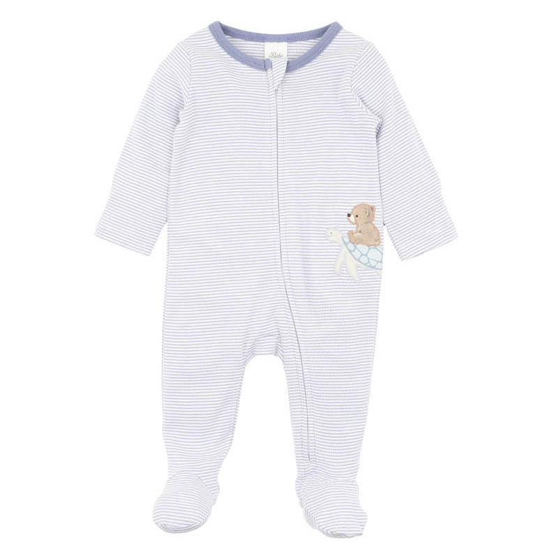 Bébé Axel Stripe Organic Ls Zipsuit